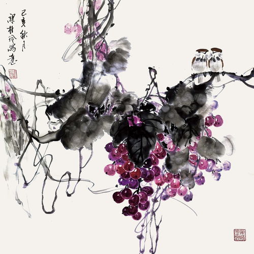国画葡萄技巧直播,国画葡萄技巧直播课