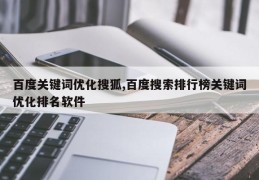 百度关键词优化搜狐,百度搜索排行榜关键词优化排名软件