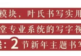 写字技巧直播课程视频,写字的直播