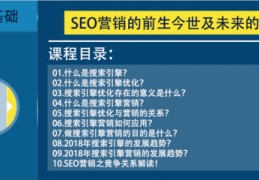 seo零基础教学视频,seo基础教程