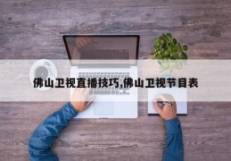 佛山卫视直播技巧,佛山卫视节目表